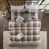 Madison Park Pioneer 6 Pieces Printed Herringbone Duvet Cover Set