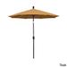 California Umbrella 7.5' Rd. Aluminum Patio Umbrella, Crank Lift with Push Button Tilt, Bronze Finish, Sunbrella Fabric