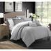 Chic Home Keynes 7-Piece Jacquard Silver Striped Comforter Set