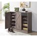 Gray Oak Wooden Toski Cabinet with 1 Drw, 4 Open Compartment