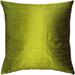 Sankara Silk 20x20 Throw Pillow with Polyfill Insert, Chartreuse Green