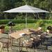 Perry 11ft Round Crank Lift Collar Tilt Aluminum Patio Umbrella by Havenside Home, Base Not Included