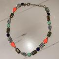 J. Crew Jewelry | J Crew Multicolor Statement Necklace | Color: Blue/Orange | Size: Os