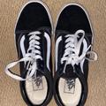 Vans Shoes | Black Old Skool Vans - 7.5 Women Or 6 Men’s | Color: Black/White | Size: 7.5