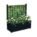 Flower Box With Trellis by BrylaneHome in Black