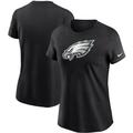 "T-shirt essentiel avec logo des Eagles de Philadelphie Nike noir pour femme"