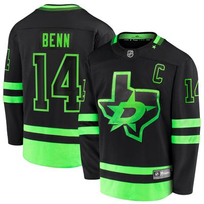 Schwarzes Dallas Stars-Ersatztrikot mit Jamie Benn Fanatics-Motiv für Herren, Premier Breakaway-Spielertrikot Image