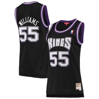 Schwarzes Sacramento Kings-Swingman-Trikot von Mitchell & Ness und Jason Williams für Damen, Hardwood Classics 2000/01 Image