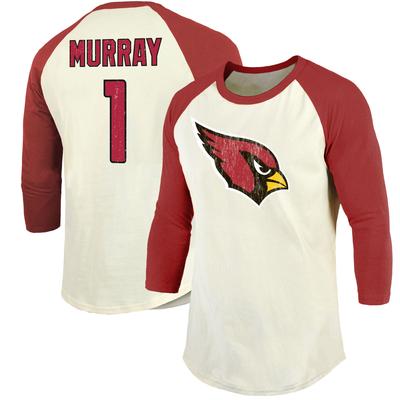 Majestic Threads Kyler Murray Creme/Cardinal Arizona Cardinals Vintage-Raglan-T-Shirt mit 3/4-Ärmeln Image