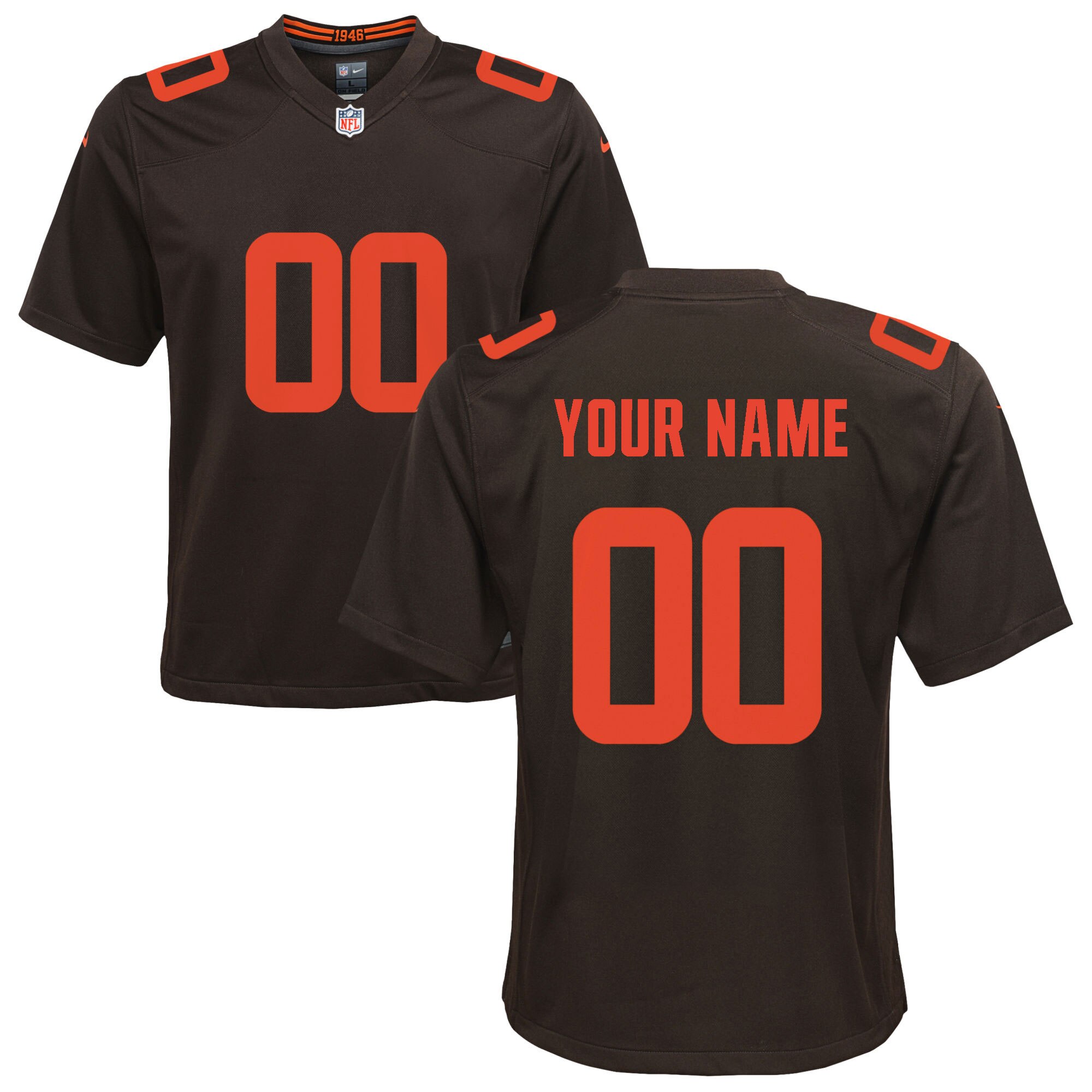 Cleveland Browns Nike Ausweichtrikot - Personalisiert - Jugendliche Image