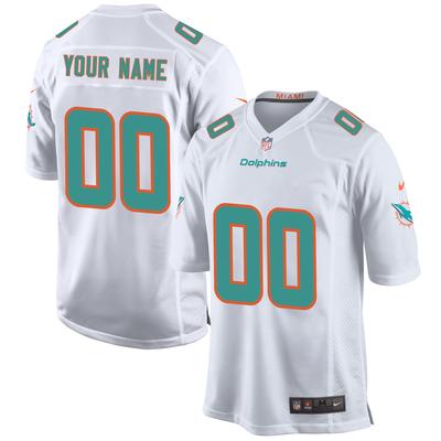 Miami Dolphins Nike Game Auswärtstrikot - Weiß - Personalisiert - Herren Image