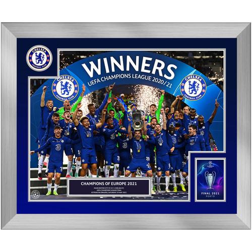 Chelsea UCL 2021 Champions Celebration Gerahmter Druck – 50,8 x 40,6 cm