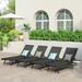 Salton Outdoor Aluminum Mesh-seat Chaise Lounge (Set of 4) by Christopher Knight Home