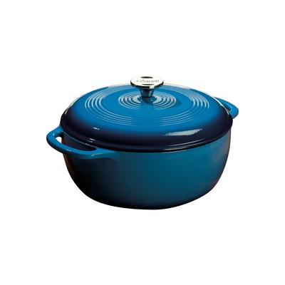 Lodge 6 Quart Blue Essential Enamel Cast Iron Dutch Oven