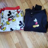 Disney Intimates & Sleepwear | Fleece Mickey Mouse Pajama Set New | Color: Black/Red | Size: S