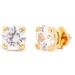 Kate Spade Jewelry | Kate Spade Heart Prong Stud Earrings In Gold / Clear | Color: Gold | Size: Os