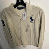 Polo By Ralph Lauren Shirts & Tops | Boys Long Sleeves Polo | Color: Cream | Size: 14-16