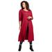 Plus Size Women's Front-Slit Ultra Femme Tunic by Roaman's in Classic Red (Size M) Long Sleeve Shirt