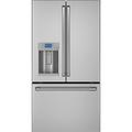 Café 36" French-Door 22.1 cu. ft. Smart Refrigerator w/ Hot Water Dispenser, Stainless Steel in Gray | 70.5 H x 35.75 W x 31.25 D in | Wayfair