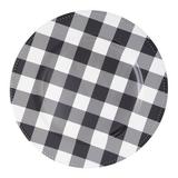 Gracie Oaks 13" Buffalo Check Charger Plate set Of 6 Black & White Pattern Plastic Plate Plastic in Black/White | 13 H x 13 W in | Wayfair