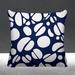 ULLI HOME Chevy Tribal Abstract Indoor/Outdoor Throw Pillow Polyester/Polyfill blend in Blue/Navy | 18 H x 18 W x 4.3 D in | Wayfair