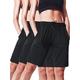 Women's Plus Athletic Shorts Casual Walking Shorts Activewear,3054, 3 Pairs,Black,Black,Black,Large