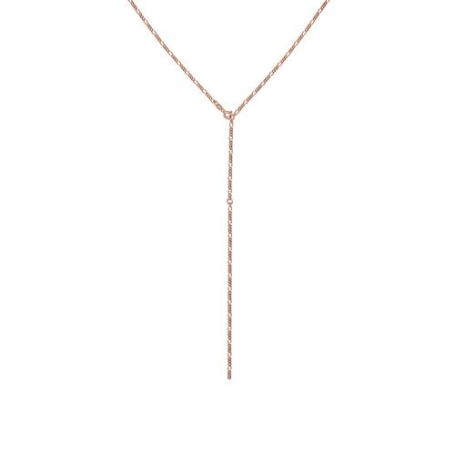 Elli - Basic Y-Kette Figaro Trend Verstellbar 925 Silber Ketten 1 ct Damen