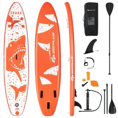 Costway Inflatable Stand Up Paddle Board with Backpack Aluminum Paddle Pump-L