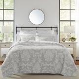 Laura Ashley Venetia Grey Reversible Cotton Quilt Set