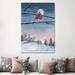East Urban Home Winter Church Nights by James Redding - Wrapped Canvas Painting Metal | 60 H x 40 W x 1.5 D in | Wayfair