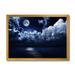East Urban Home Full Moon in Cloudy Night Sky - Photograph on Canvas Metal in Black/Blue/White | 24 H x 32 W x 1 D in | Wayfair