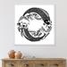 East Urban Home Chinese Koi Fish in Chinoiserie Style III - Graphic Art on Canvas Canvas, Wood in White | 36 H x 36 W x 1.5 D in | Wayfair