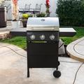 Nexgrill 3 Burner Gas Grill Steel in Black/Gray | 43.18 H x 46.53 W x 22.67 D in | Wayfair 720-1012