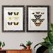 August Grove® Vintage Butterflies I - 2 Piece Picture Frame Graphic Art Set Paper, Solid Wood in White | 36 H x 24 W x 1.5 D in | Wayfair