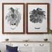 Bay Isle Home™ B&W Indoor Plant I - 2 Piece Drawing Print Set Canvas, Solid Wood in Gray/Green | 1.5 D in | Wayfair