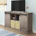 Cleethorpes Farmhouse 60 inch TV Stand for TVs up to 65" Wood in Gray/Yellow/Brown Laurel Foundry Modern Farmhouse® | 34.75 H in | Wayfair