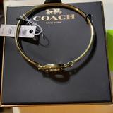 Coach Jewelry | Coach Open Circle Gold Color Bangle Bracelet. | Color: Gold | Size: Os