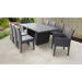 Barbados Rectangular Outdoor Patio Dining Table With 6 Armless Chairs And 2 Chairs W/ Arms