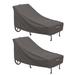 Classic Accessories Ravenna Water-Resistant 86 Inch Patio Chaise Lounge Chair Cover, 2 Pack
