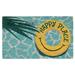 "Liora Manne Natura This Is Our Happy Place Outdoor Mat Aqua 18""x30"" - Trans Ocean NTR12220804"