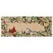 "Liora Manne Frontporch Bird Border Indoor/Outdoor Rug Natural 24""x60"" - Trans Ocean FTPR5450012"