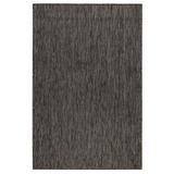 "Liora Manne Carmel Texture Stripe Indoor/Outdoor Rug Black 4'10""x7'6"" - Trans Ocean CRE58842248"