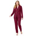 Plus Size Women's Single-Breasted Pantsuit by Jessica London in Rich Burgundy (Size 26 W) Set