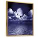 East Urban Home Full Moon in Cloudy Night Sky V - Photograph on Canvas Metal in Black/Indigo/White | 32 H x 16 W x 1 D in | Wayfair