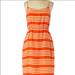 J. Crew Dresses | J. Crew Blouson Silk Dress Orange & Cream Stripe | Color: Cream/Orange | Size: 00