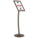 MT Displays M&t Displays Curved Menu Board, Pedestal Sign Holder Restaurant Menu Board Floor Standing 8.5x11 Copper Metal | Wayfair UCUMB30517X2000