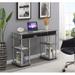 Zipcode Design™ Edwin No Tools Writing Desk w/ Shelves Wood/Metal in Gray | 30 H x 47.25 W x 15.75 D in | Wayfair 0F865715F34243548AE87776589580CC