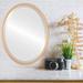 Ivy Bronx Javion Modern & Contemporary Beveled Accent Mirror in White/Yellow | 19.12 H x 25.12 W x 1 D in | Wayfair