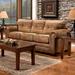 Millwood Pines Charlie 90" Cotton Round Arm Sofa Cotton in Brown | 36 H x 90 W x 37 D in | Wayfair 9B83A801DB6E4D4B9A11C8592AD0A2BD