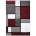 Gray/Red 39 x 0.49 in Area Rug - Wrought Studio™ Archeveque Geometric Red/Gray/White Area Rug Polypropylene | 39 W x 0.49 D in | Wayfair